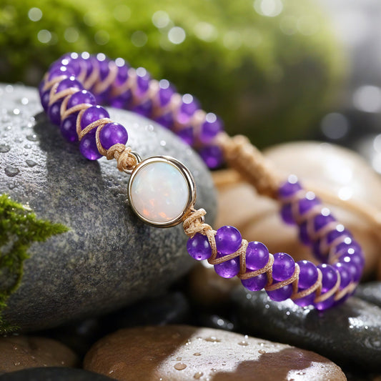 Celestial Harmony Opal Bead Bracelet