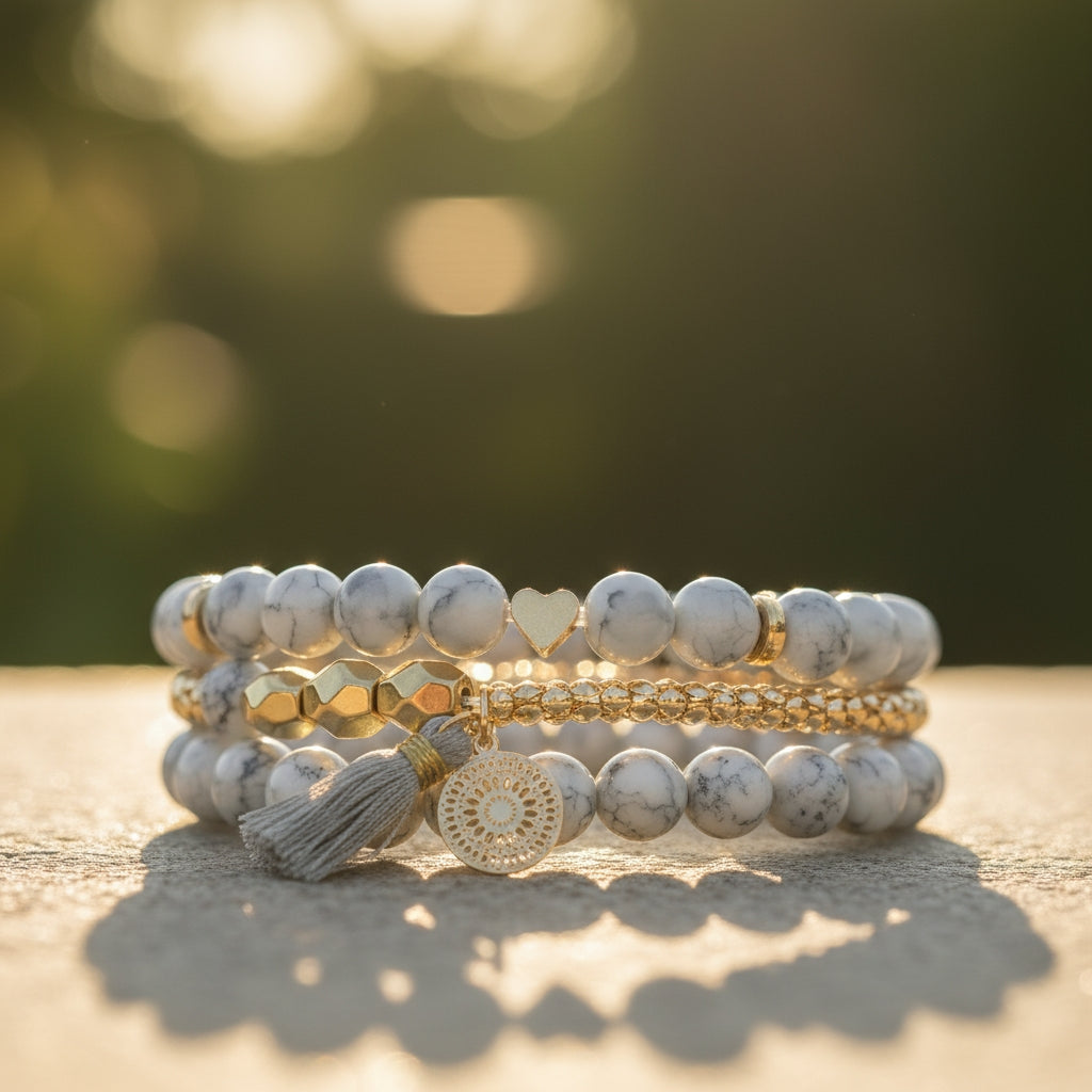 Howlite Serenity Bracelet Set