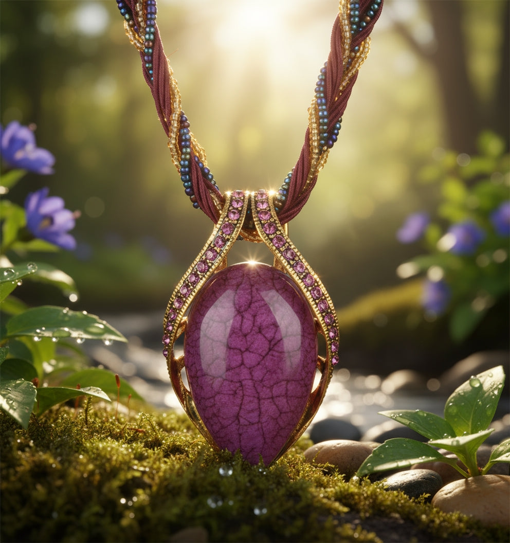 Boho Gemstone Teardrop Necklace