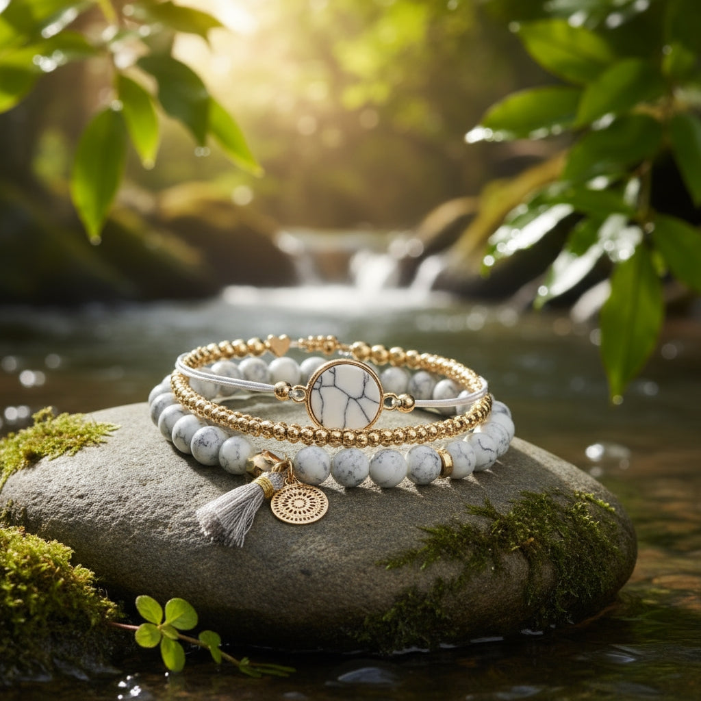 Howlite Serenity Bracelet Set