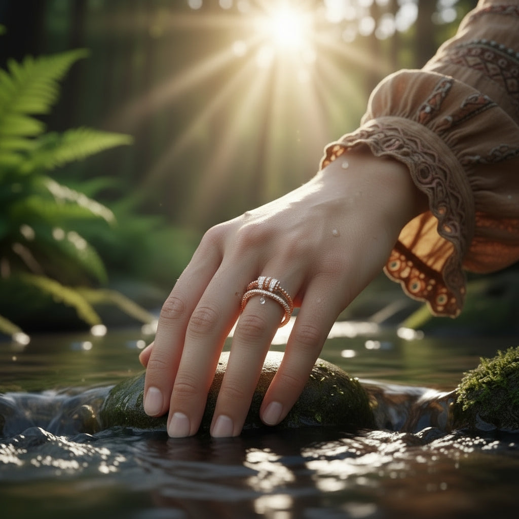 Turnable Serenity Bead Anxiety Ring