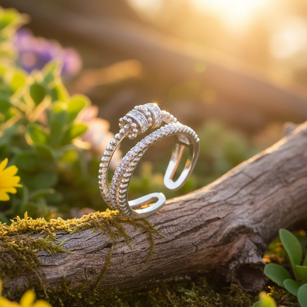 Turnable Serenity Bead Anxiety Ring