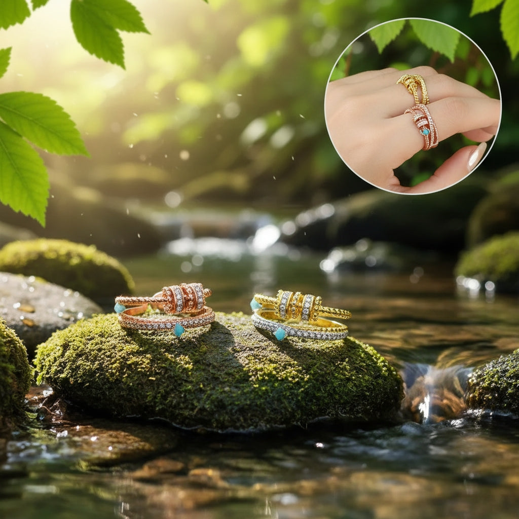 Turnable Serenity Bead Anxiety Ring