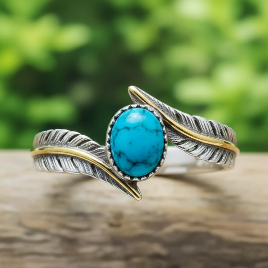 Turquoise Feather Dreams Ring