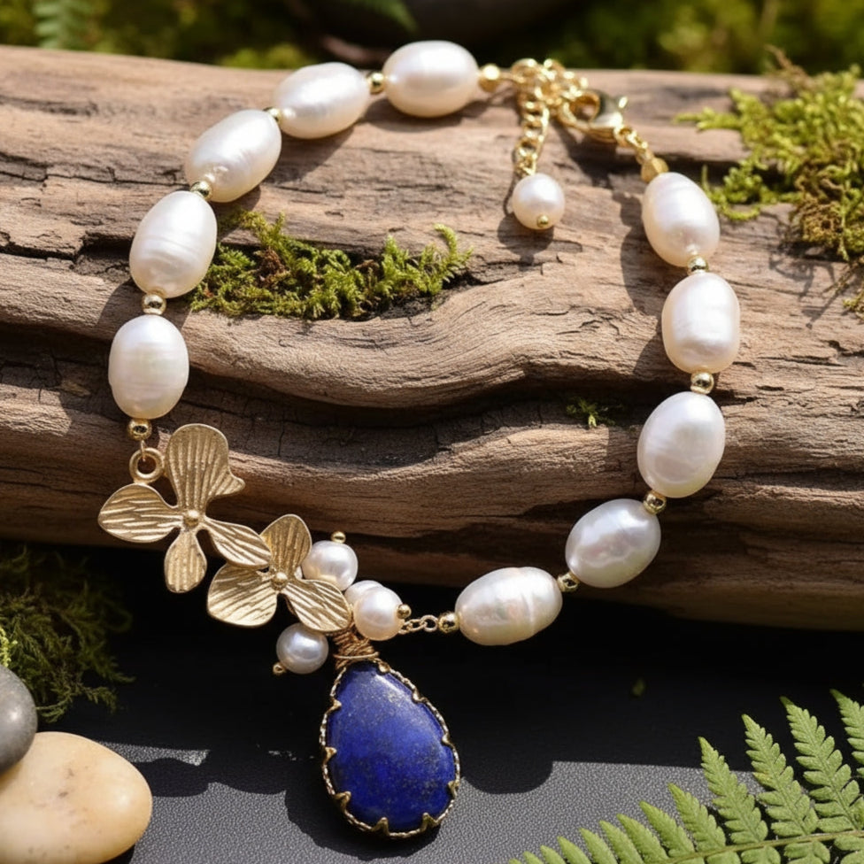 Lapis Lazuli Pearl Harmony Bracelet