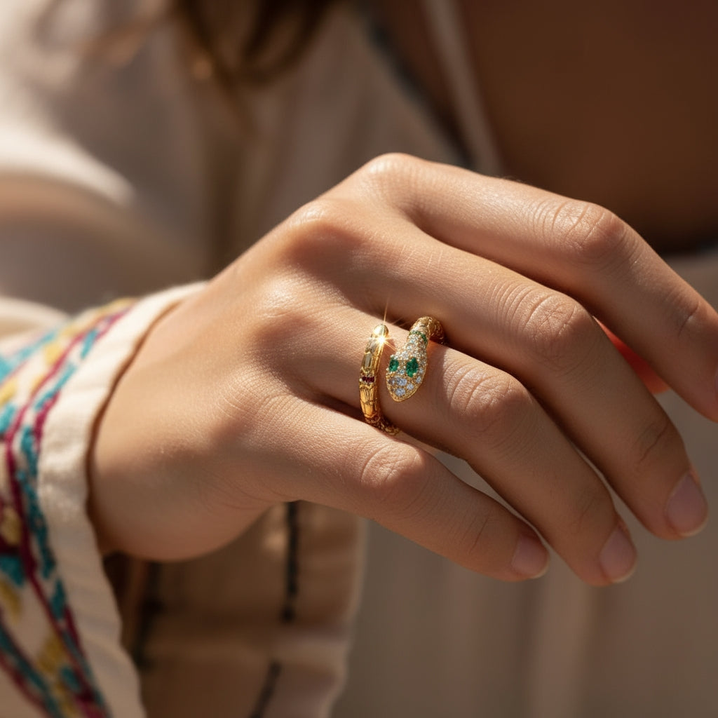 Enchanted Serpent Wrap Ring