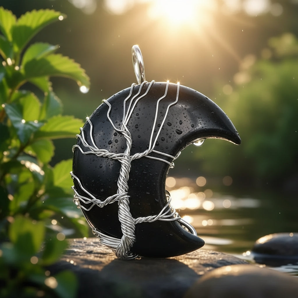 Lunar Serenity Tree of Life Pendant