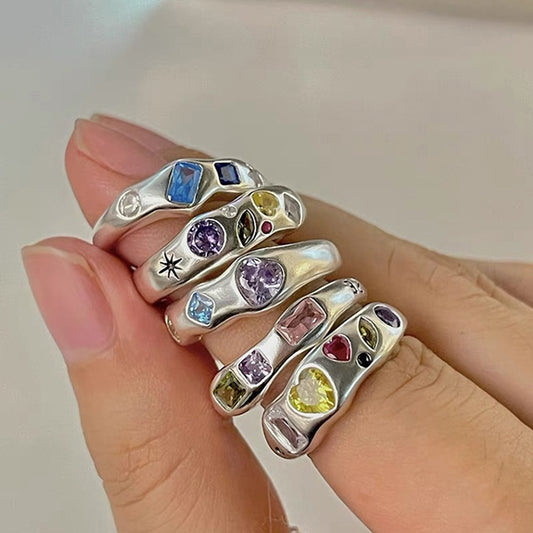 Colorful Zircon Ring