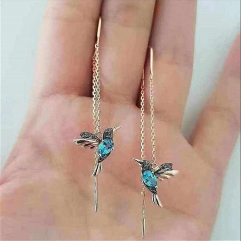 Hummingbird Rhinestone Earrings